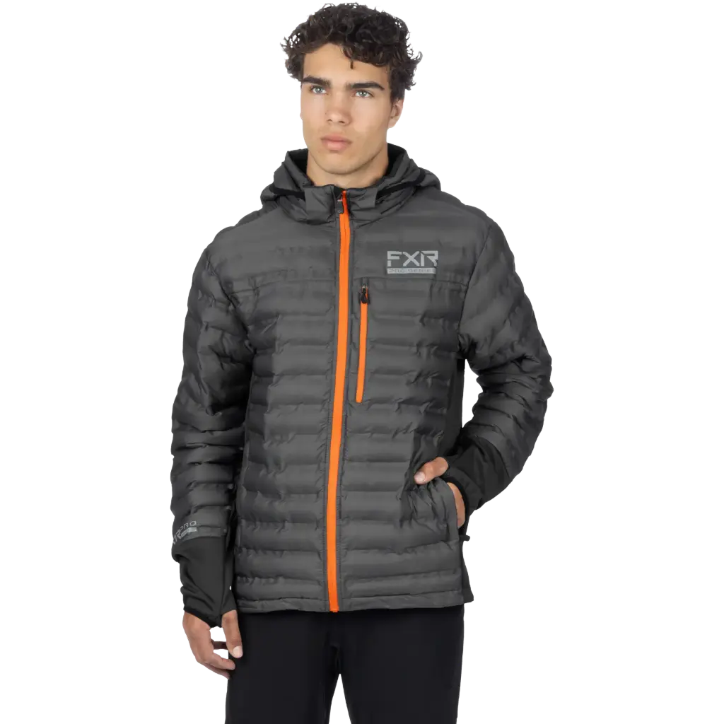 Campera Podium Hybrid Quilted Char/Orange