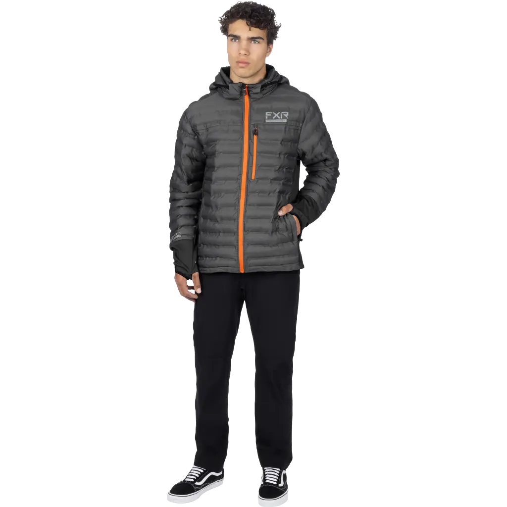 Campera Podium Hybrid Quilted Char/Orange
