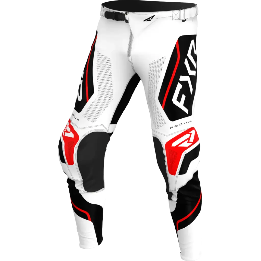 Podium Relay Pants Blanco/Rojo